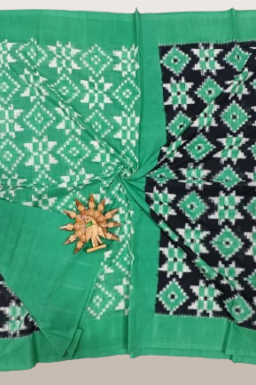 DOUBLE IKKAT MERCERIZED COTTON SAREE