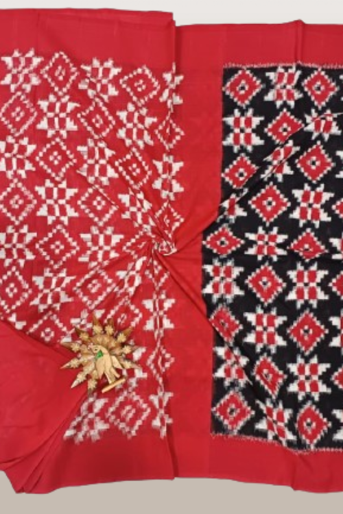 DOUBLE IKKAT MERCERIZED COTTON SAREE