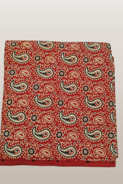 Ajrakh Hand Block Print Material